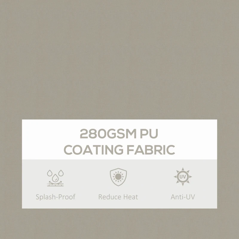 Outsunny 13' x 10' Retractable Awning, 280gsm UV Resistant Sunshade Shelter, for Deck, Balcony, Yard, Light Grey