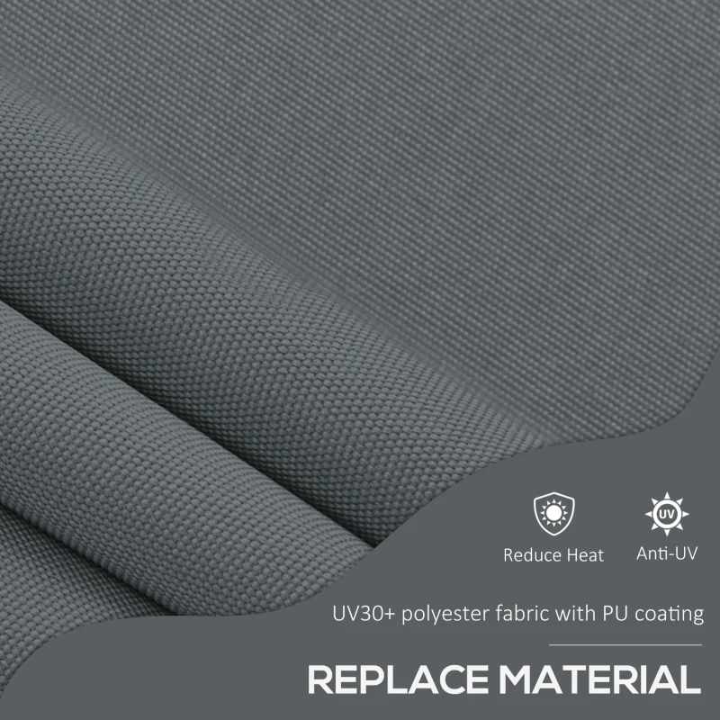 Outsunny 6.5' x 4' Manual Retractable Awning, Non-Screw Freestanding Patio Awning, UV Resistant, for Window or Door, Dark Grey