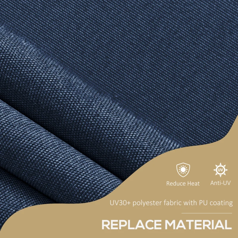 Outsunny 11.5' x 4' Manual Retractable Awning, Non-Screw Freestanding Patio Awning, UV Resistant, for Window or Door, Blue