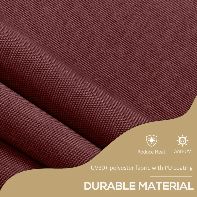 Outsunny 10' x 3' Manual Retractable Awning, Non-Screw Freestanding Patio Awning, UV Resistant, for Window or Door, Wine Red