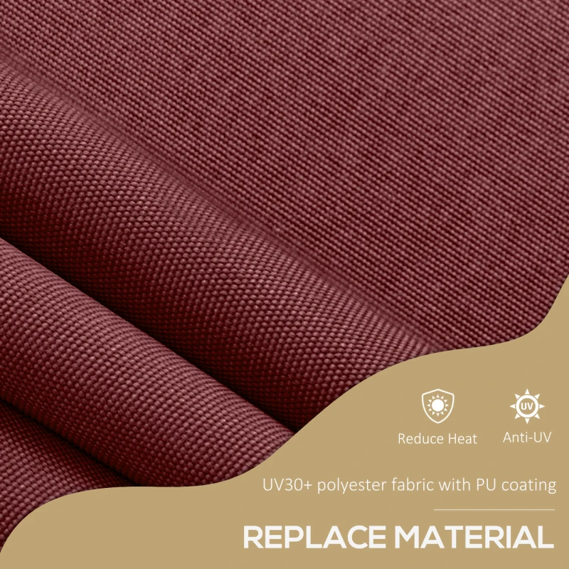 Outsunny 11.5' x 4' Manual Retractable Awning, Non-Screw Freestanding Patio Awning, UV Resistant, for Window or Door, Wine Red