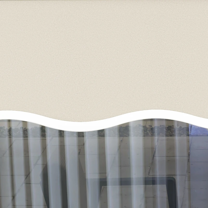 Outsunny 11' x 8' Outdoor Sunshade Canopy Awning Cover, Retractable Awning Fabric Replacement, UV Protection, Cream White