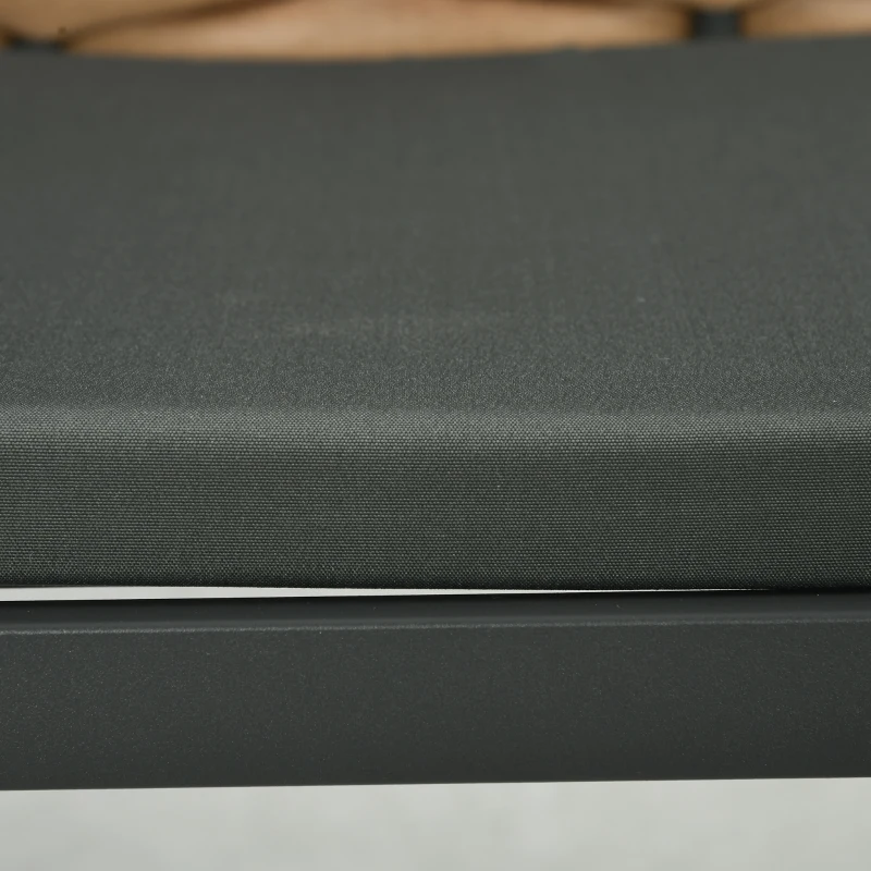 Outsunny 6-Piece Seat Cushion Pillows Replacement, Patio Chair Cushions Set with Ties for Indoor Outdoor, Charcoal Grey