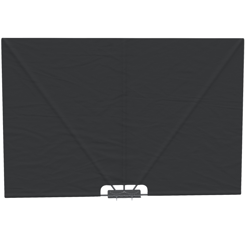 Outsunny 93" x 63" Patio Side Awning, Folding Outdoor Privacy Screen for Patio, Terrace, Balcony, Poolside, Deck, Dark Grey