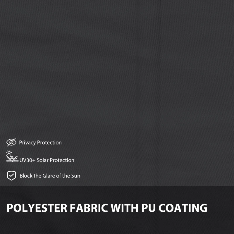 Outsunny 93" x 63" Patio Side Awning, Folding Outdoor Privacy Screen for Patio, Terrace, Balcony, Poolside, Deck, Dark Grey