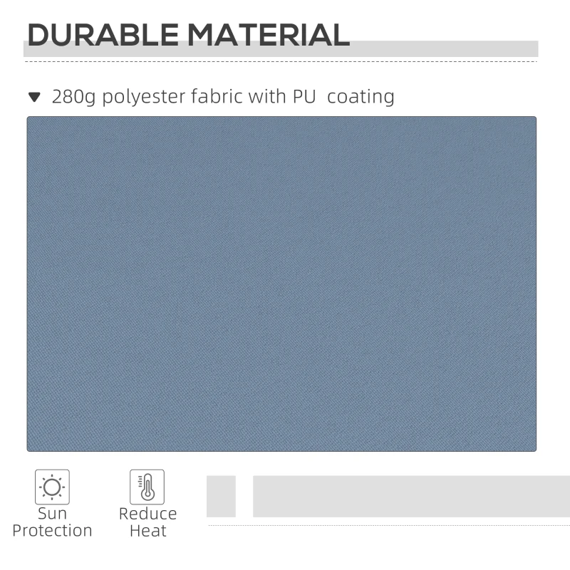 Outsunny 12' x 10' Manual Retractable Awning Outdoor Sunshade Shelter with Adjustable & Versatile Design, Light Grey