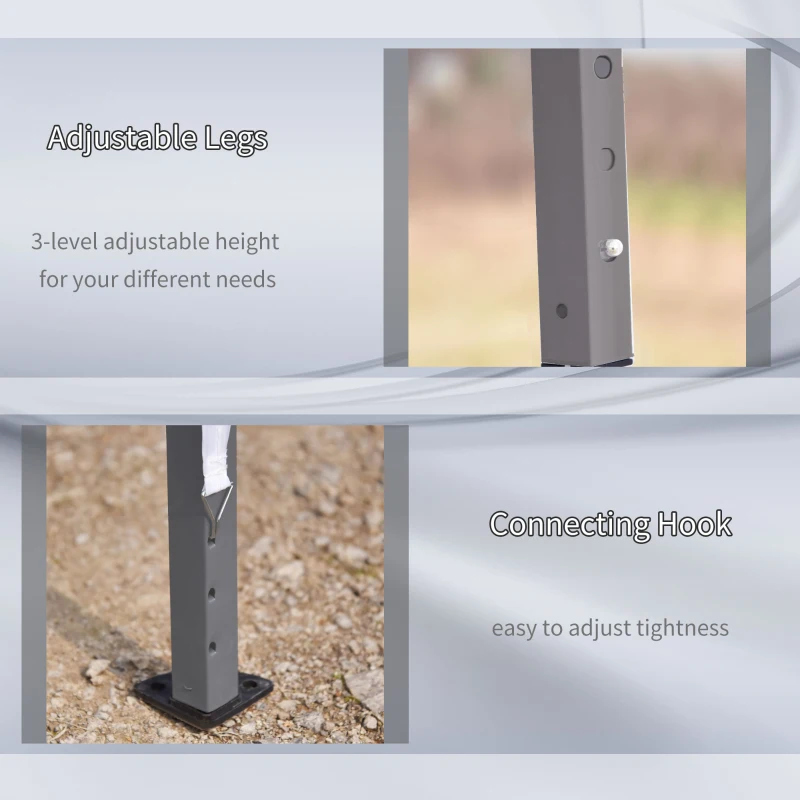 Outsunny 10' x 19.2' Outdoor Gazebo Pop Up Canopy Party Tent with Carrying Bag, White