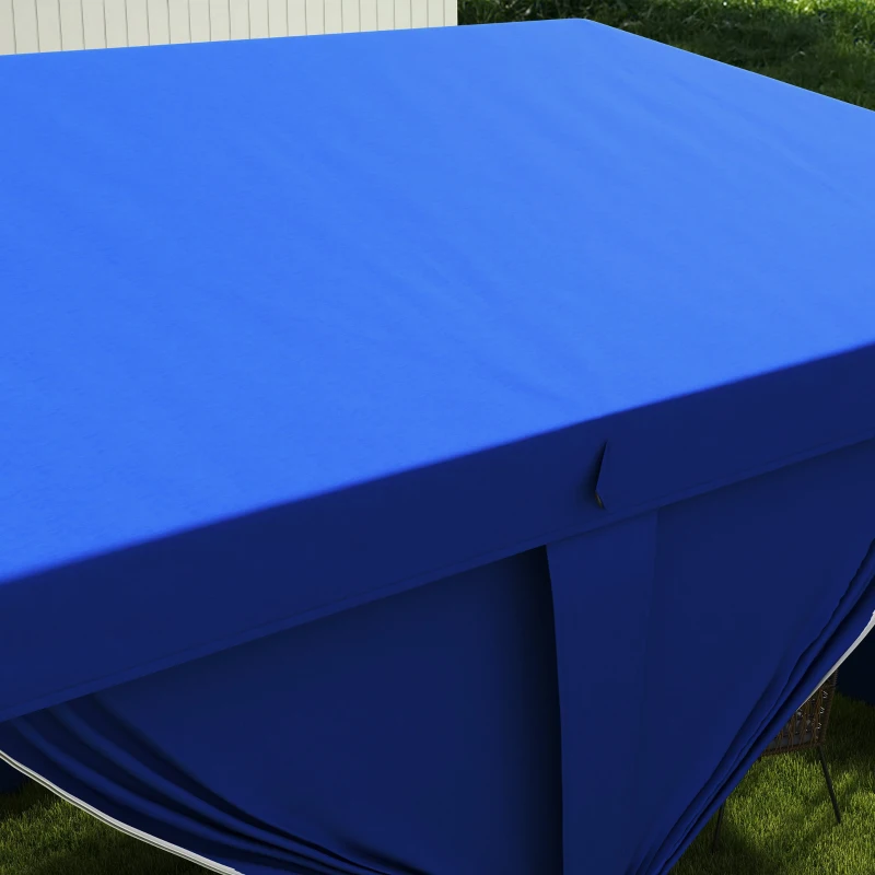 Outsunny 10' x 20' Pop Up Canopy Tent Outdoor Portable Easy Up Party Tent Garden Shade Shelter with Walls Carrying Bag, Blue