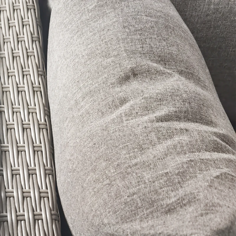 Outsunny Outdoor Wicker Loveseat, Patio Furniture Couch with Cushions, 2 Seats PE Rattan Sofa, 2 Throw Pillows, Gray