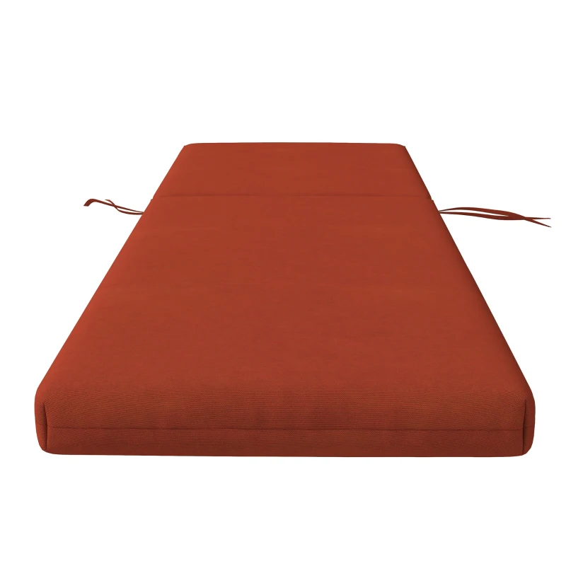 Outsunny 2-Piece Back and Seat Cushion Pillows Replacement, Patio Chair Cushions Set with Ties for Indoor Outdoor, Rust Red