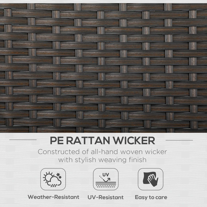 Outsunny 3-Seater Outdoor Sofa w/ 4" Thick Cushions, Outdoor Couch, Beige