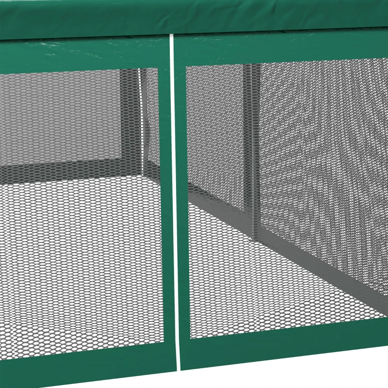 Outsunny 10' x 20' Party Tent, Outdoor Wedding Canopy & Gazebo Shade Shelter with 6 Removable Sidewalls for Event, BBQ, Green