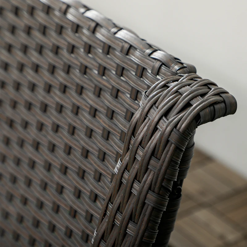 Outsunny 3-Seater Outdoor Sofa w/ 4" Thick Cushions, Outdoor Couch, Beige