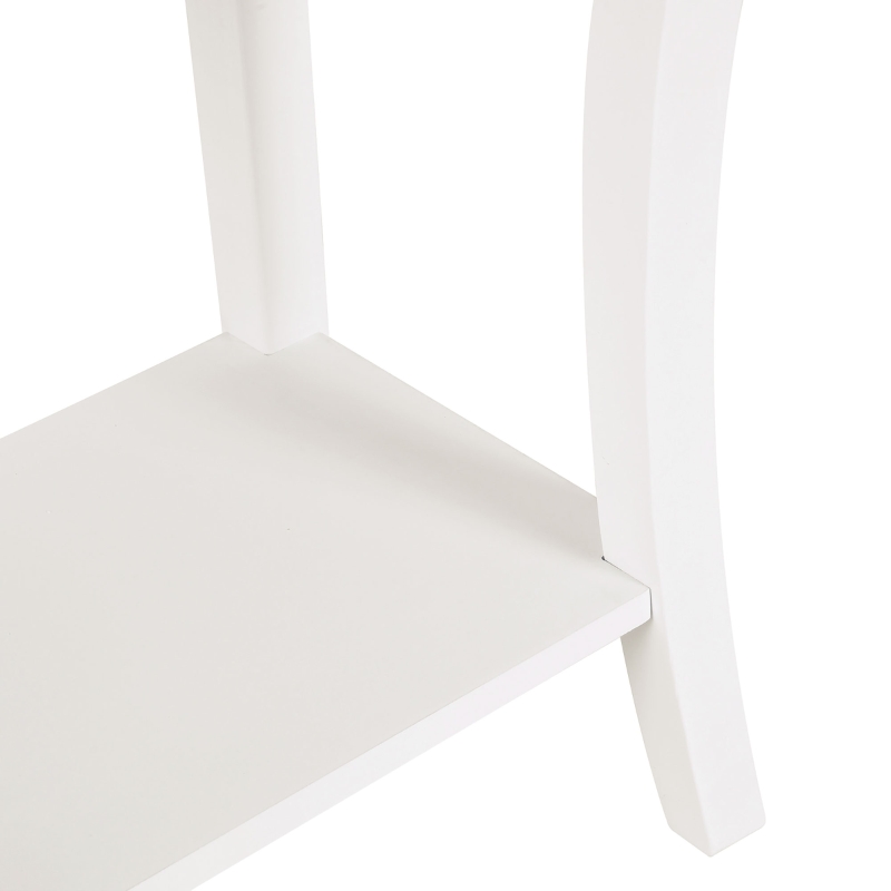 HOMCOM Console Table, Modern Entryway Table with 2 Drawers and Bottom Shelf, Sofa Table for Living Room, Hallway, Ivory White