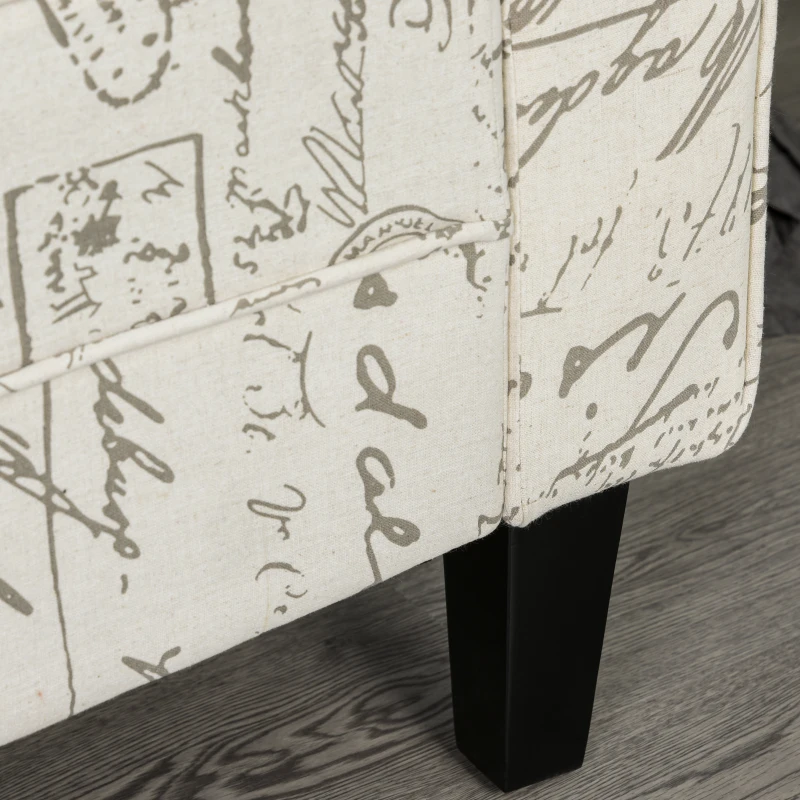 HOMCOM Armed Scripted Bench Seat Cushions Home Furniture Upholstered New