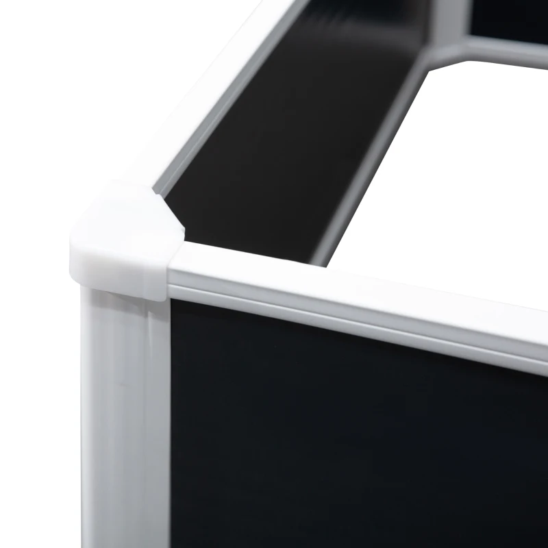 Outsunny 47" x 35" x 12" Raised Garden Bed, Planter Box, Above Ground Garden for Flowers, Herb, Vegetables, Dark Grey