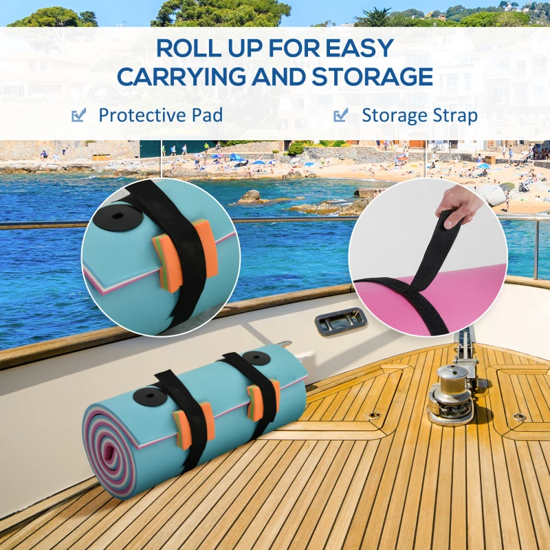 Soozier 6.5x2ft Floating Mat Floating Lily Pad Water Carpet Float Aqua Mat Water Recreation and Relaxing in Pool Beach Lake