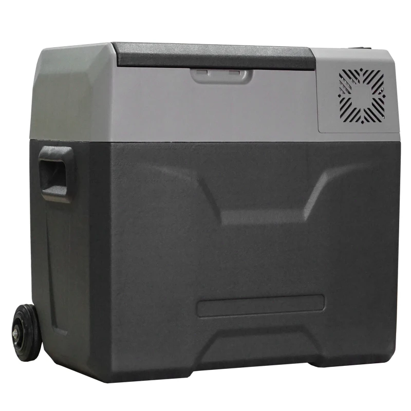 Outsunny 50 Liter Car Refrigerator Portable Freezer 12/24V Electric Cooler Box for Camping, Travel, Picnic, Down to -20℃