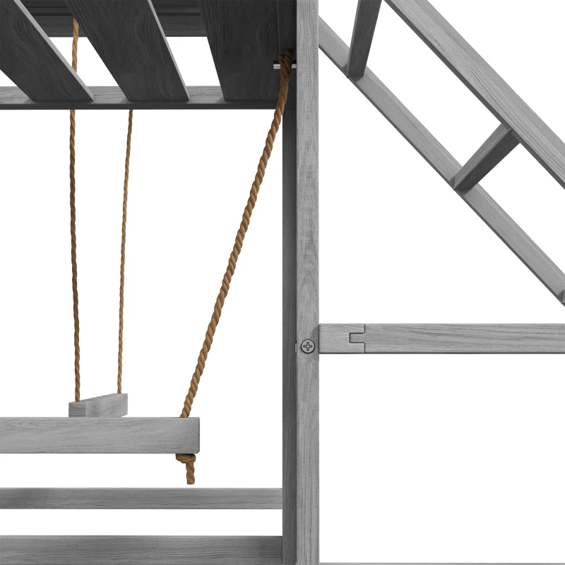 PawHut Chicken Roost Toys for Chickens Hens, Coop Accessories with Wood Stand, Ladder Platforms, for 10-15 Chickens