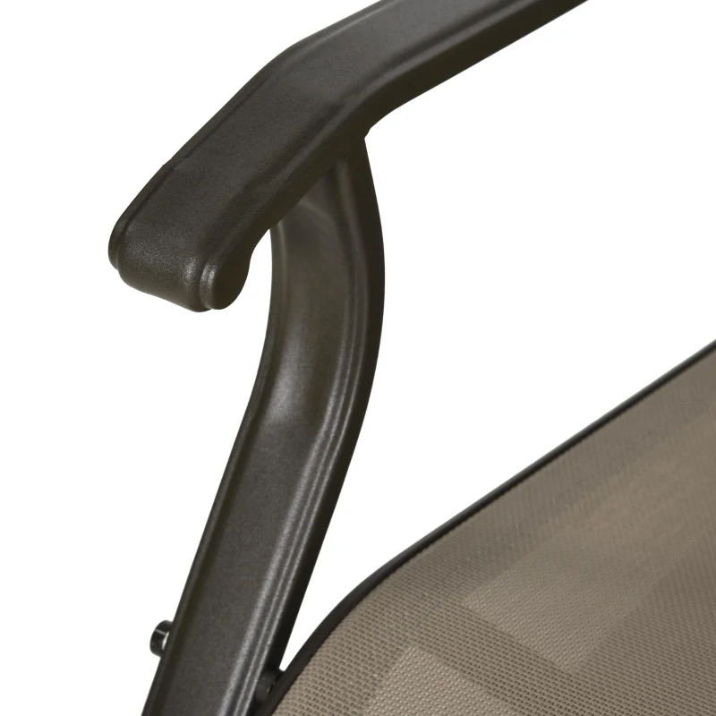 Outsunny 3PCs Gliding Rocking Chair & Bistro Tea Table Set, Grey