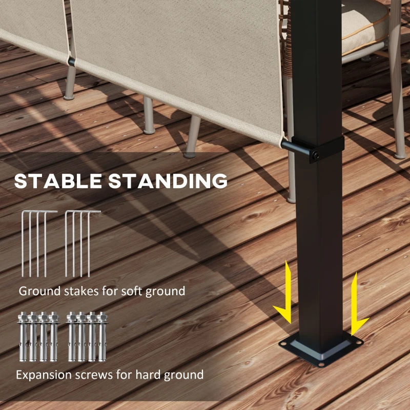 Outsunny 10' x 10' Metal Pergola, Outdoor Pergola with Retractable Canopy, for Garden, Patio, Backyard, Deck