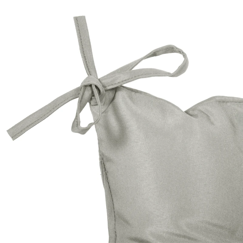 Outsunny 2-Seater Garden Bench Cushion Swing Chair Mat Replacement with Backrest, for Indoor and Outdoor, 39.4"x38.6", Grey