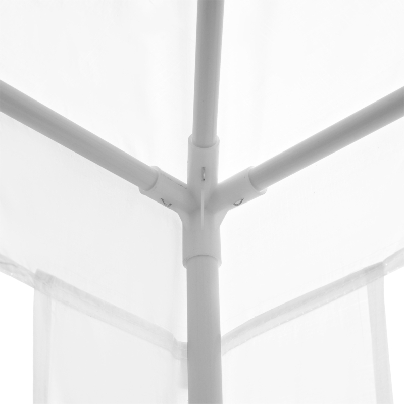 Outsunny 9' x 9' Portable Canopy Party Tent Gazebo Outdoor Sunshade for Weddings Parties with Dressed Legs, White