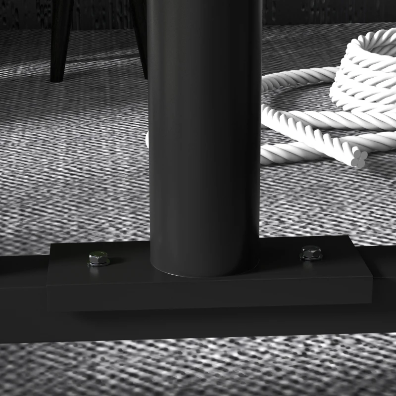 Soozier 2 Inch Weight Plate Rack, Plate Rack Holder For Olympic Weight Plates and Bars, with 4 Transport Wheels and 6 Fasten Clamps, 440 lbs. Capacity, Black