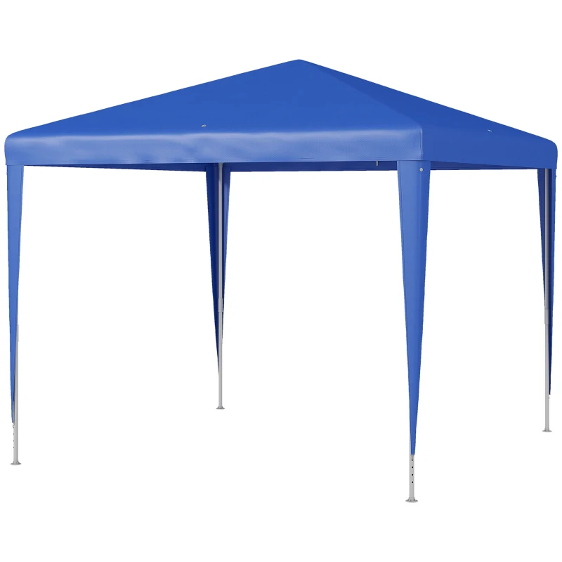 Outsunny 9' x 9' Portable Canopy Party Tent Gazebo Outdoor Sunshade for Weddings Parties with Dressed Legs, Blue