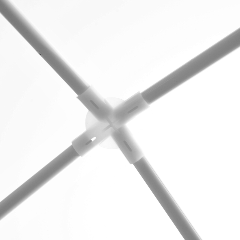 Outsunny 9' x 9' Portable Canopy Party Tent Gazebo Outdoor Sunshade for Weddings Parties with Dressed Legs, White