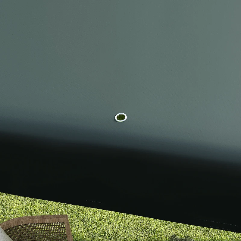 Outsunny 9' x 9' Portable Canopy Party Tent Gazebo Outdoor Sunshade for Weddings Parties with Dressed Legs, Dark Green