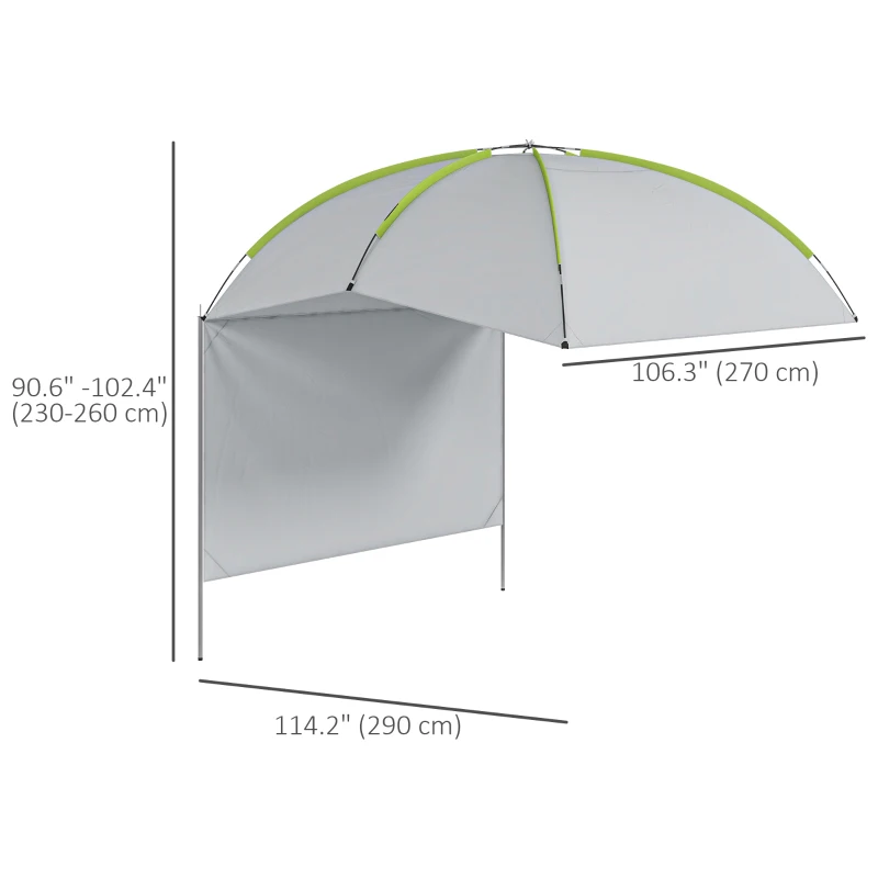 Outsunny SUV Awning Tailgate Tent, Portable Car Awning with Side Wall, for Truck, RV, Van, Trailer and Overlanding Camping