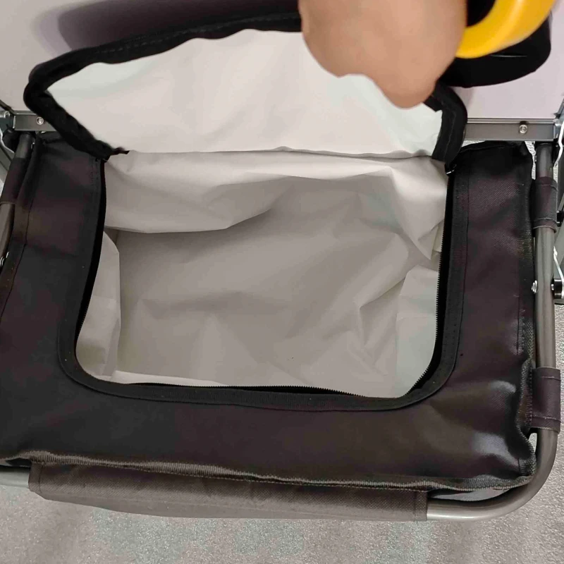 Outsunny Folding Directors Chair, Aluminum Camping Chair for Adults with Side Table, Cup Holder, Cooler Bag and Pocket, Grey