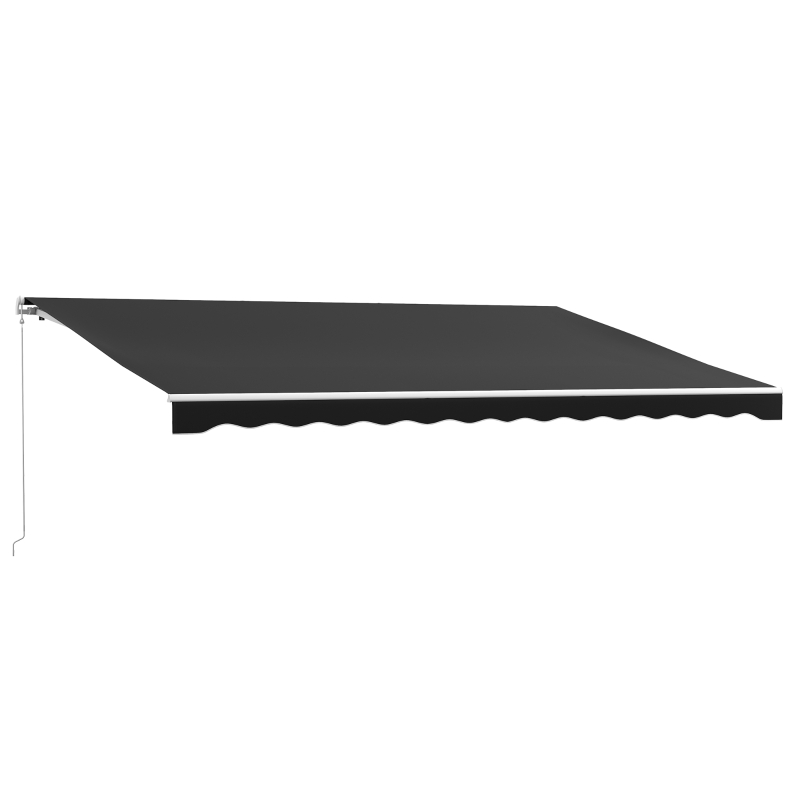 Outsunny 16 x 10 Remote Control Awning with Manual Crank
