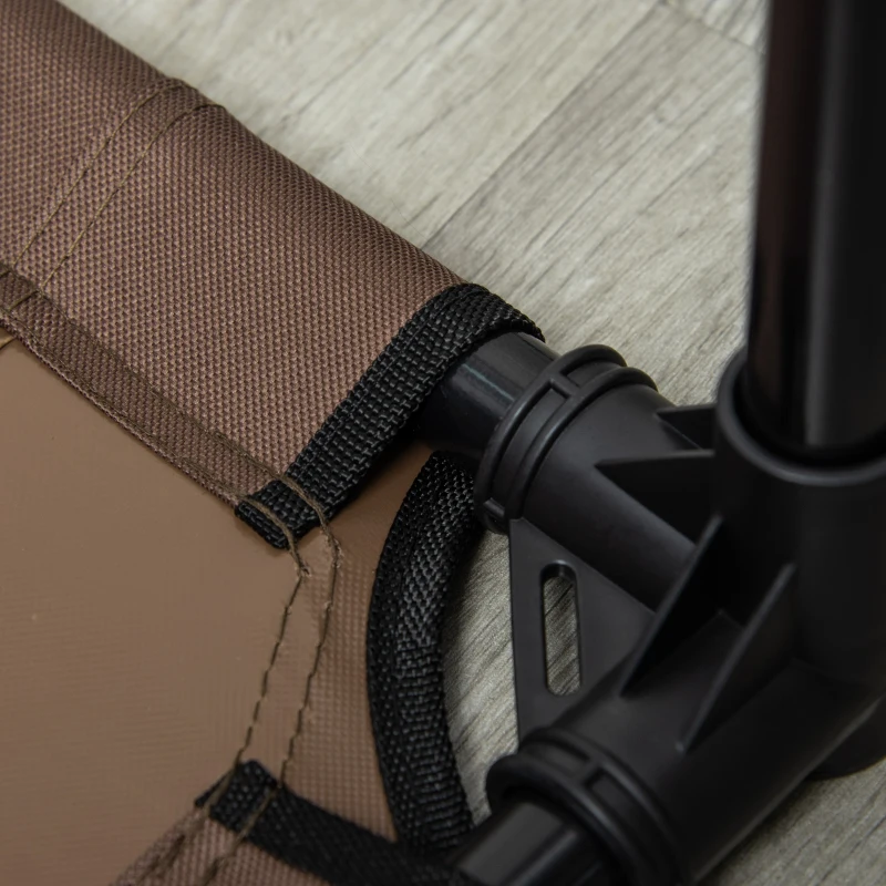 PawHut Elevated Dog Bed, 36" with UV Protection Shade Canopy, Durable Pet Cot, Coffee - Ideal for Outdoor Comfort