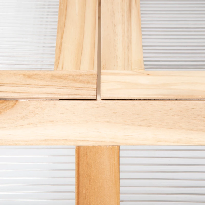 Outsunny 48" x 24" x 32.25" Elevated Planting Beds Garden Wooden Cold Frame Greenhouse Flower Planter Protection Wood