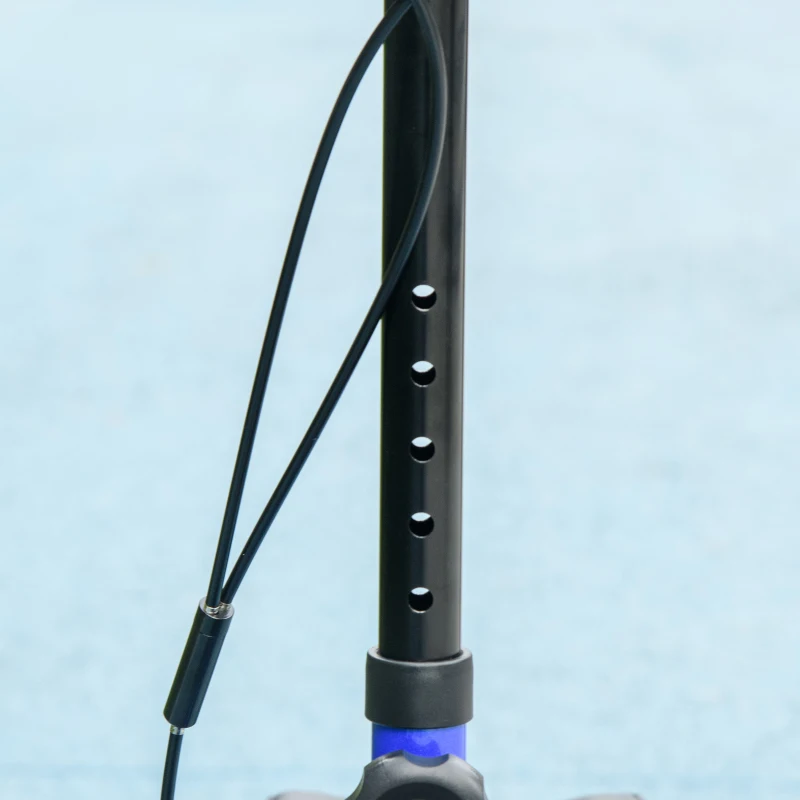 HOMCOM Steerable Knee Walker, Foldable Knee Scooter with Dual Braking System, Adjustable Height, Crutch Alternative, Blue