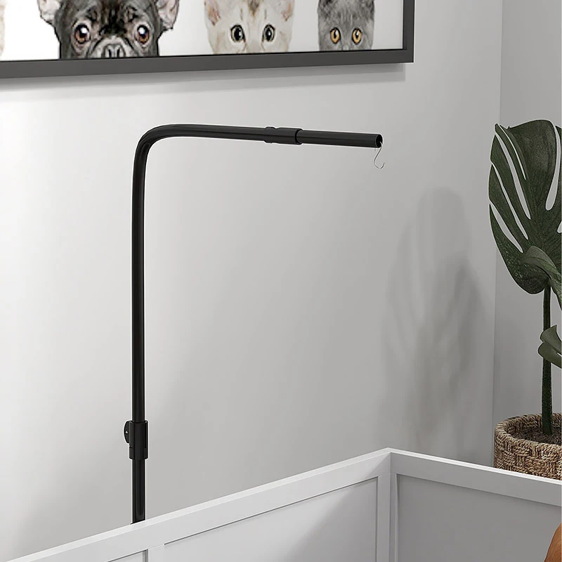 PawHut Dog Whelping Box with Waterproof Mat, Retractable Light Stand, Pig Rail, Adjustable Door, 41" x 39"