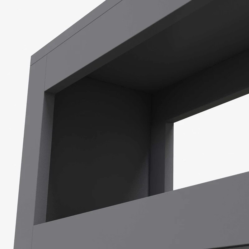 Slim Narrow Wood Rolling Bathroom Floor Cabinet, Space-Saving Side Storage with Shelves, Ideal for Small Spaces, Gray