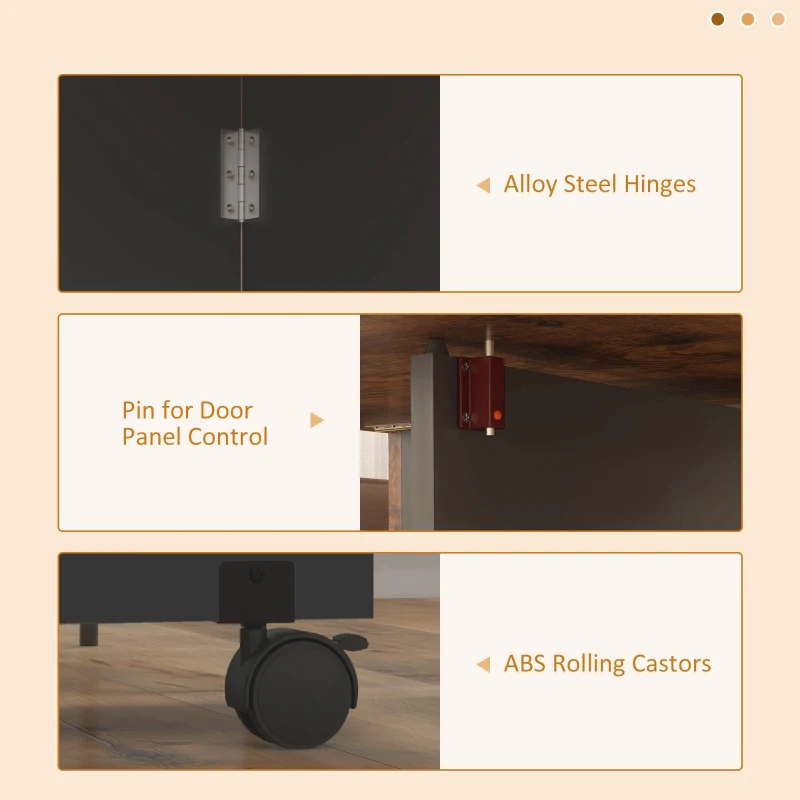 HOMCOM Folding Dining Table, Space Saving Drop Leaf Table with Drawer and Shelves for Kitchen, Dining Room, Rustic Brown