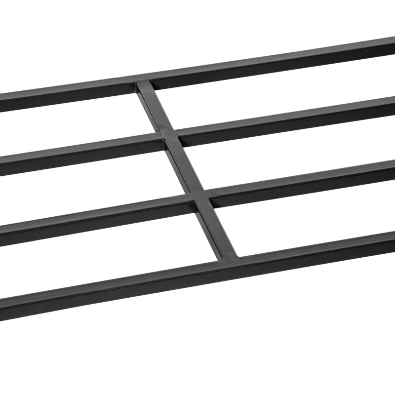 Outsunny Rattan Raised Garden Boxes, Elevated Flower Beds with Storage Shelf for Herbs, Flowers, Vegetables, Black