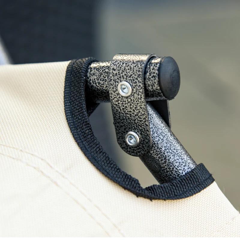 Outsunny Folding Chaise Lounge Chair, Outdoor Portable 2-Level Adjustable Recliner Zero Gravity Chair with Headrest Pillow, Beige