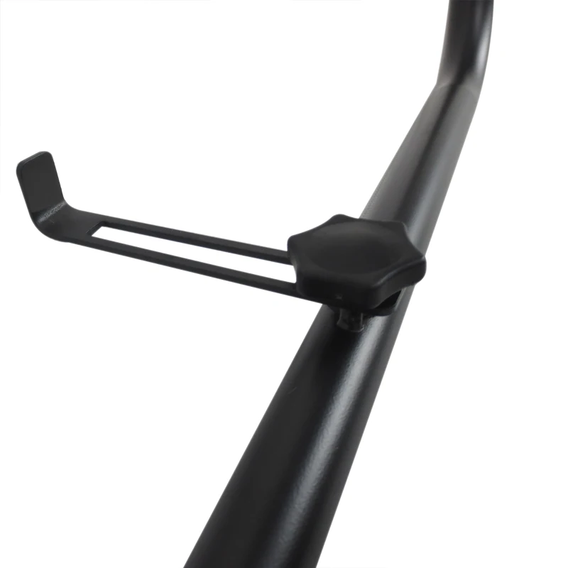 Outsunny Adjustable Balcony Hanging Railing Table, Metal Mounting Mini Wall Desk Storage Rack, Outdoor Flower Stand Serving Table Rectangle, Black