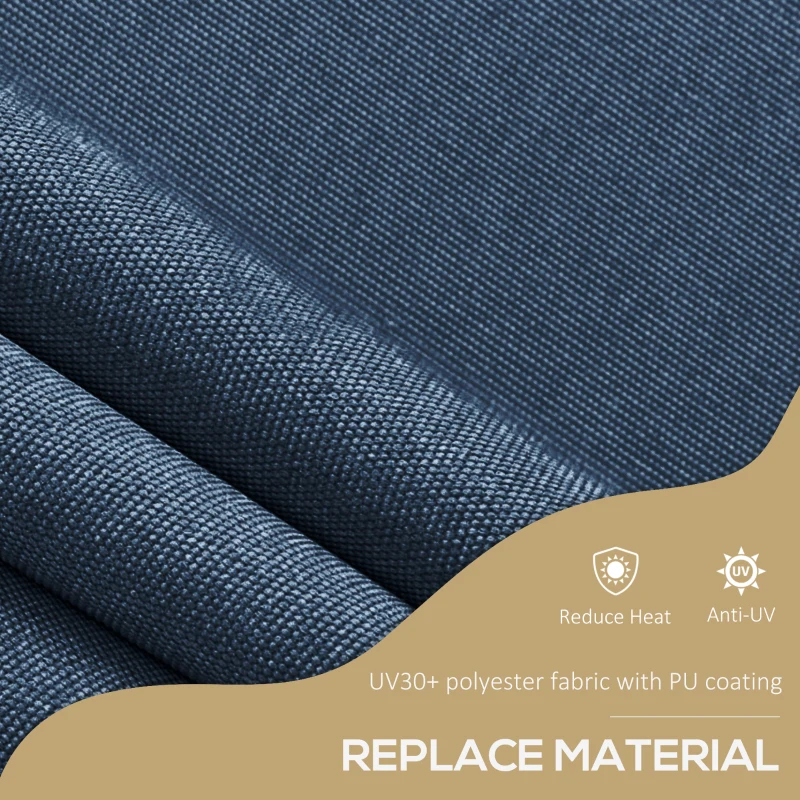 Outsunny 10' x 4' Manual Retractable Awning, Non-Screw Freestanding Patio Awning, UV Resistant, for Window or Door, Blue