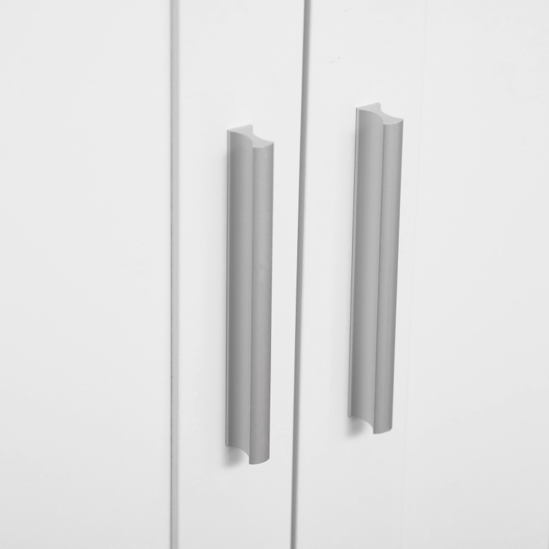 kleankin 2-Piece Bathroom Furniture Set, Small Bathroom Storage Cabinets with Doors and Shelves, Wall Mount Medicine Cabinet and Freestanding Bathroom Floor Cabinet, White