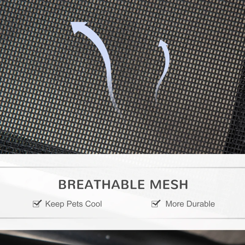 PawHut 47.5" Elevated Foldable Cool Dog Bed for Medium Dog, Indoor Outdoor Raised Pet Cot with Breathable Mesh, Black