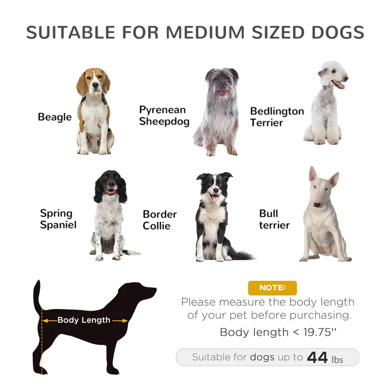 PawHut 47.5" Elevated Foldable Cool Dog Bed for Medium Dog, Indoor Outdoor Raised Pet Cot with Breathable Mesh, Black