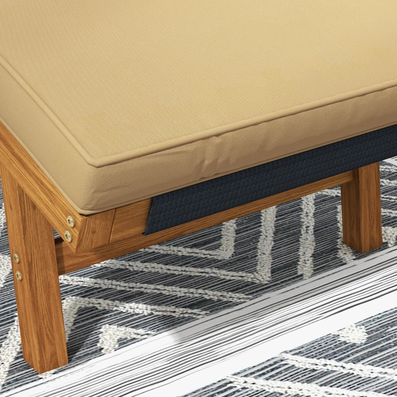 Outsunny 1-Piece Seat Cushion Replacement with Backrest for Lounge, Outdoor Patio Chair Cushions Set with Machine Washable Cover