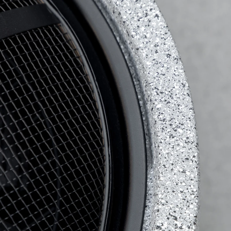 Outsunny 18" Round Outdoor Fire Pit Firepit Fireplace Wood-burning with Spark Screen Poker for Backyard Camping Bonfire, Grey