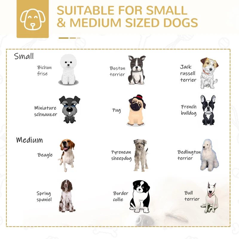 PawHut Steel Dog Crate Cage, Lightweight Puppy Kennel, with Front Door, Secured Latch, No Leak Tray, for Small & Medium Sized Dog, 35" x 22.5" x 23.5"